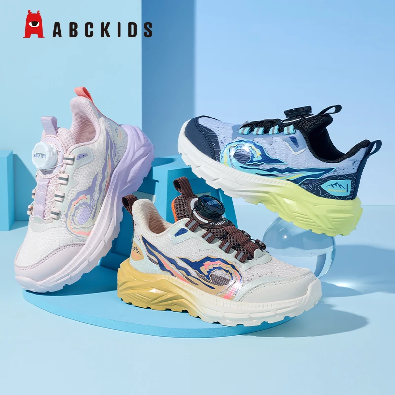 Abckids童鞋2025秋季男童透气运动鞋6-12岁中大童防滑女童休闲鞋