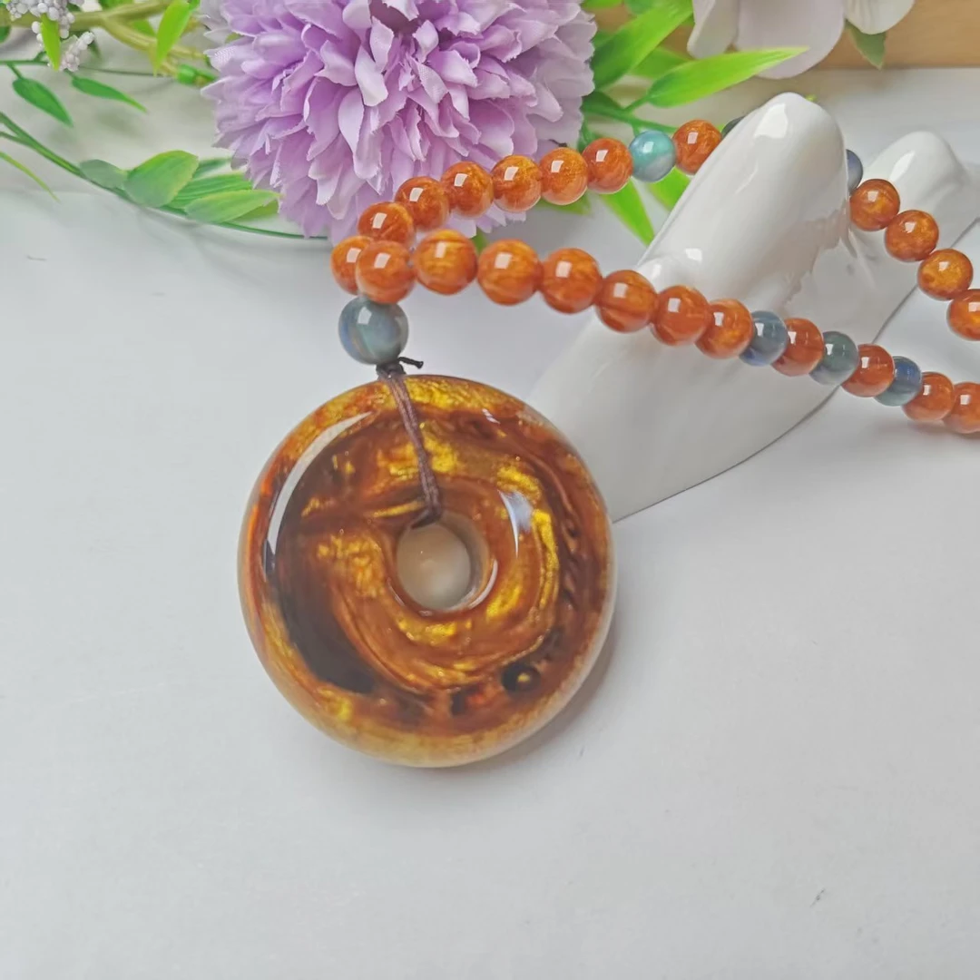 K075-鸿运金丝小柳柳吊坠多样性发其一