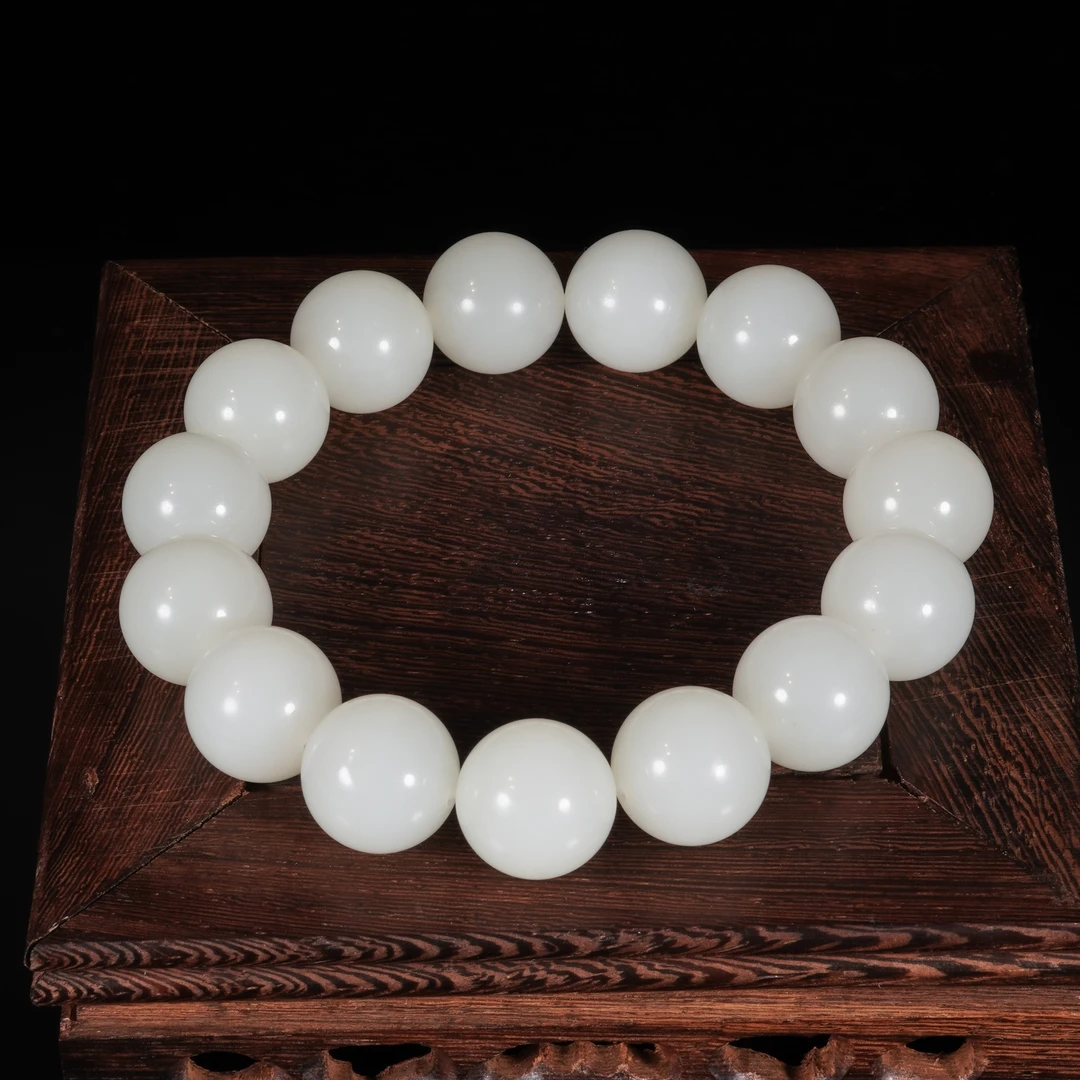 LOT.034羊脂白玉手串/X2352