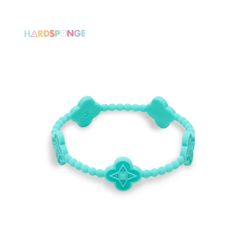 HARDSPONGE非金属硅胶手链 四叶草硅胶手环原创设计时尚情侣运动