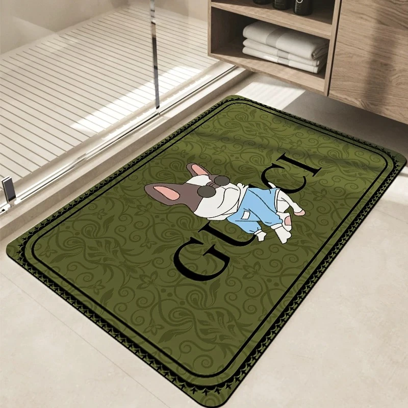 331【50*80】硅藻泥浴室吸水地垫卫生间门口防滑脚垫速干垫子