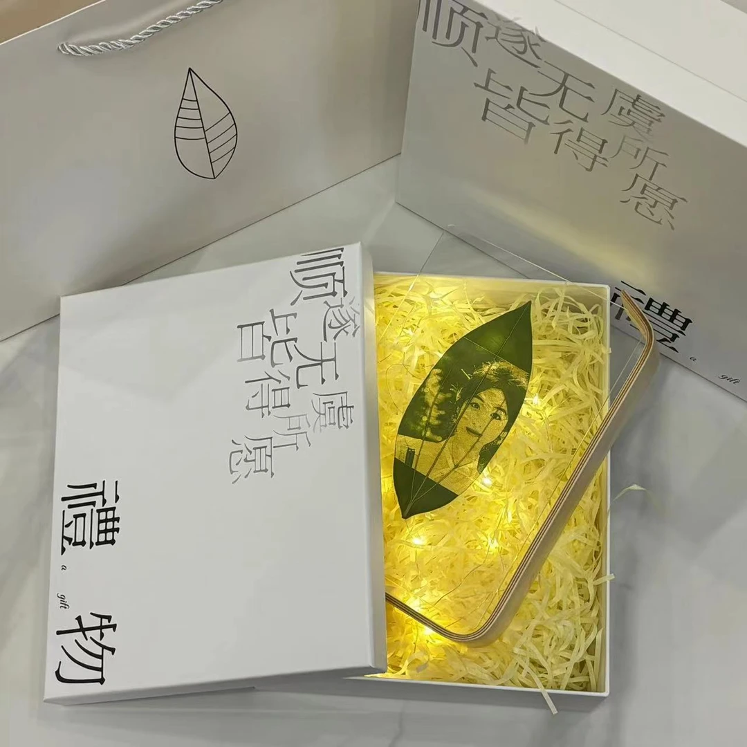 惊喜礼物办公室摆件叶雕轻奢相框6寸8寸树叶画礼物轻奢居家