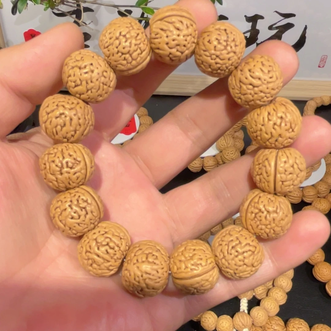 手串桃核苹果园手串不退不换的