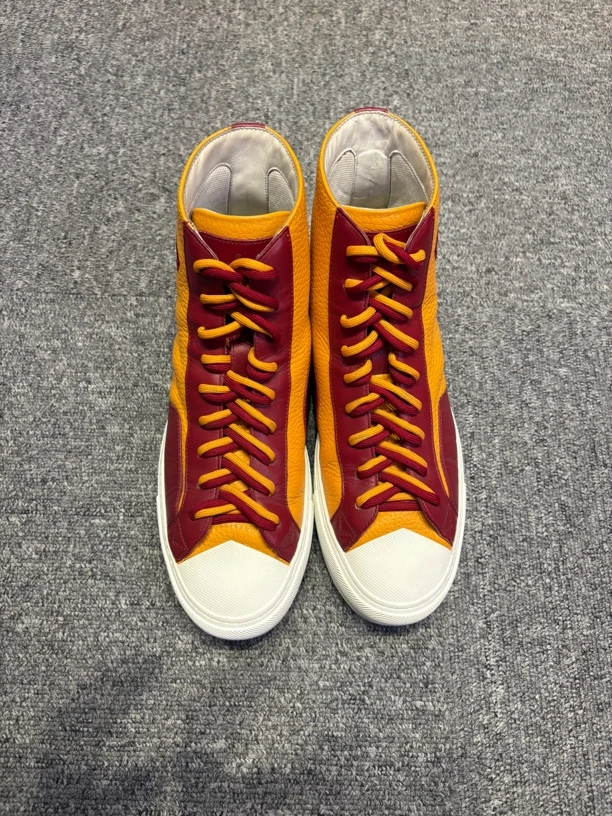 99新 LouisVuitton/路易威登 黄色拼接红色高邦板鞋 41码