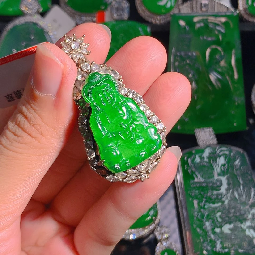 翡翠未镶嵌吊坠(不含链)