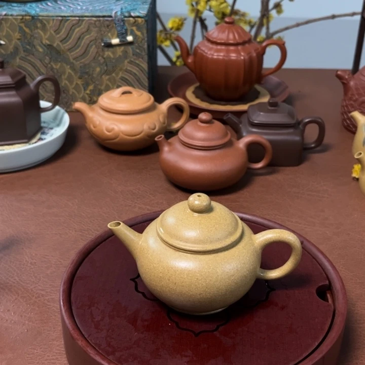 紫砂茶壶公**下水平黄金段半手壶