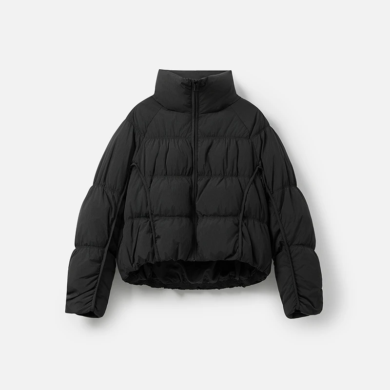 播冬季时尚休闲保暖简约宽松舒适立领羽绒服DDR4RD5157