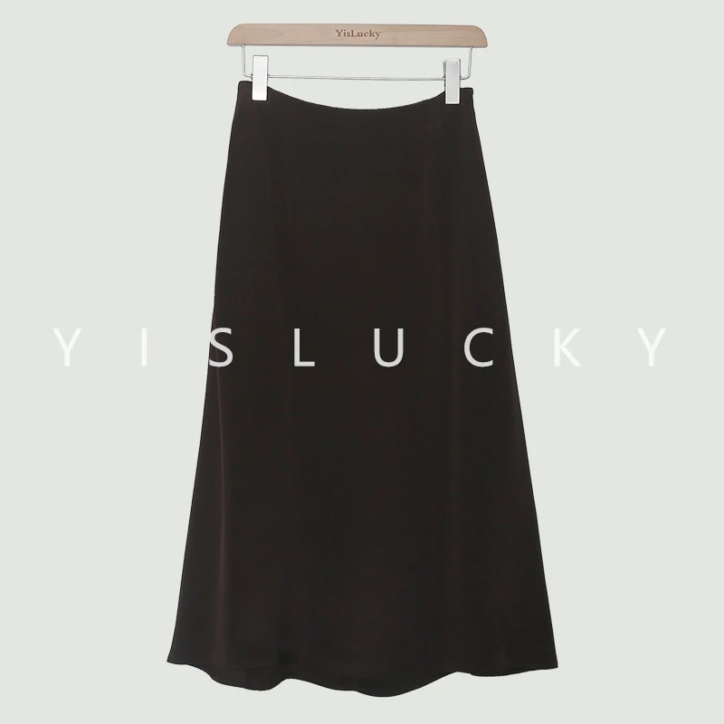 30姆米桑蚕丝无弹重绉女士春夏经典半身裙-QG9380