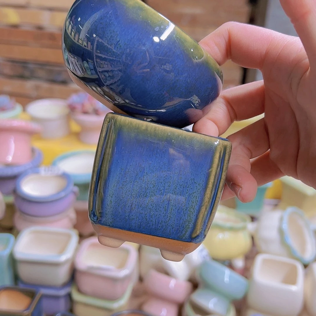 红陶陶瓷花盆当场满12包邮发货