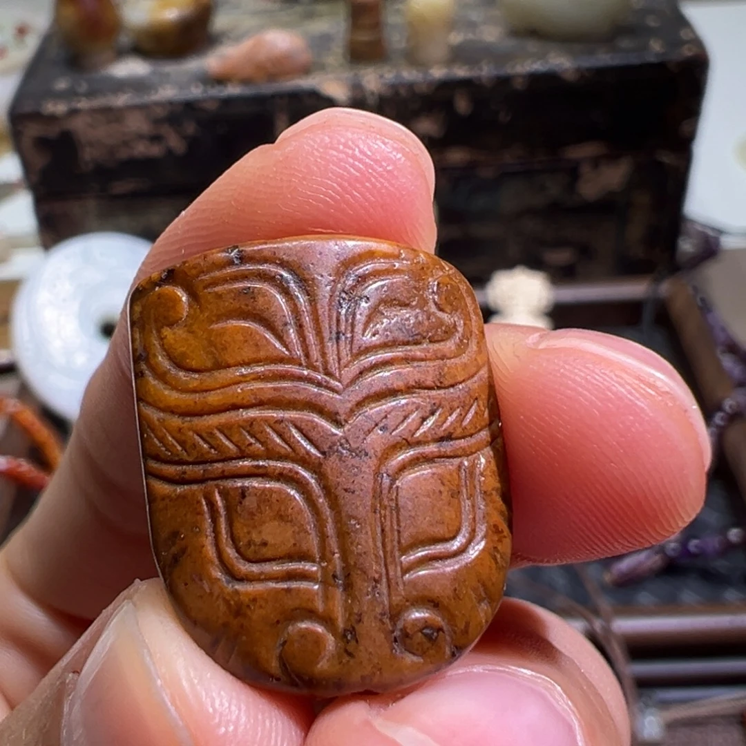 荒***2和田玉未镶嵌挂件