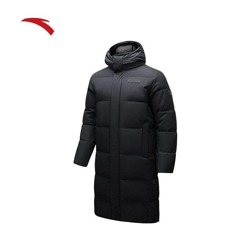 安踏速暖羽绒丨防泼水长款羽绒服男士冬季新款连帽外套152517902