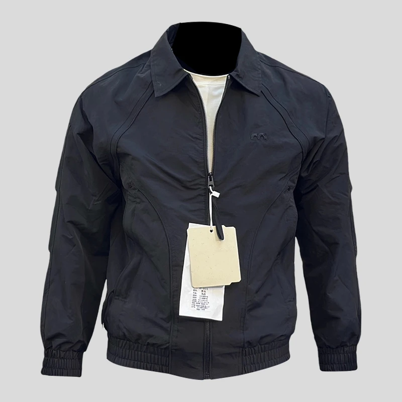 ohmmayby青年工装外套男士新款秋季户外翻领飞行服上衣修身夹克潮