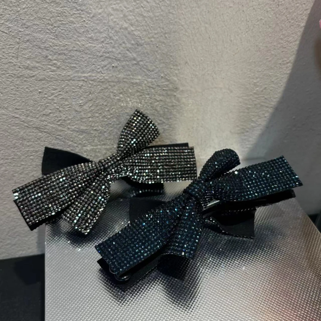 韩国时尚闪闪蝴蝶结香蕉夹发夹Y1298