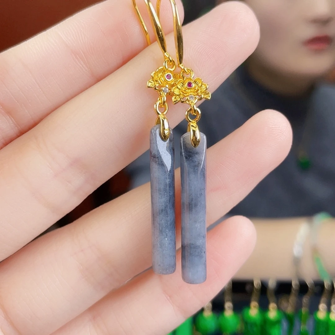 翡翠未镶嵌耳饰饰品