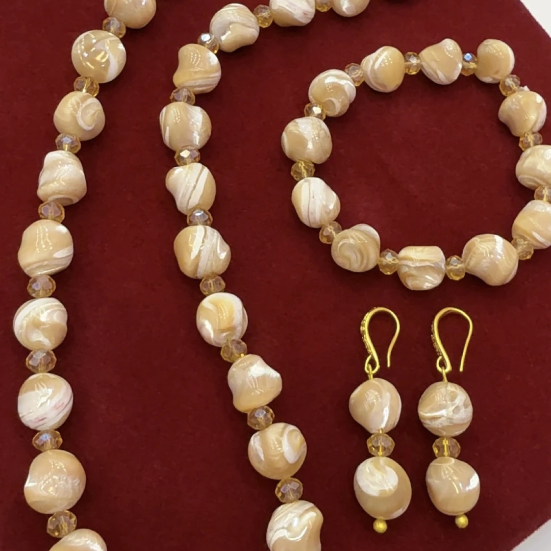 合金贝壳项链 2025新款女贝壳套装