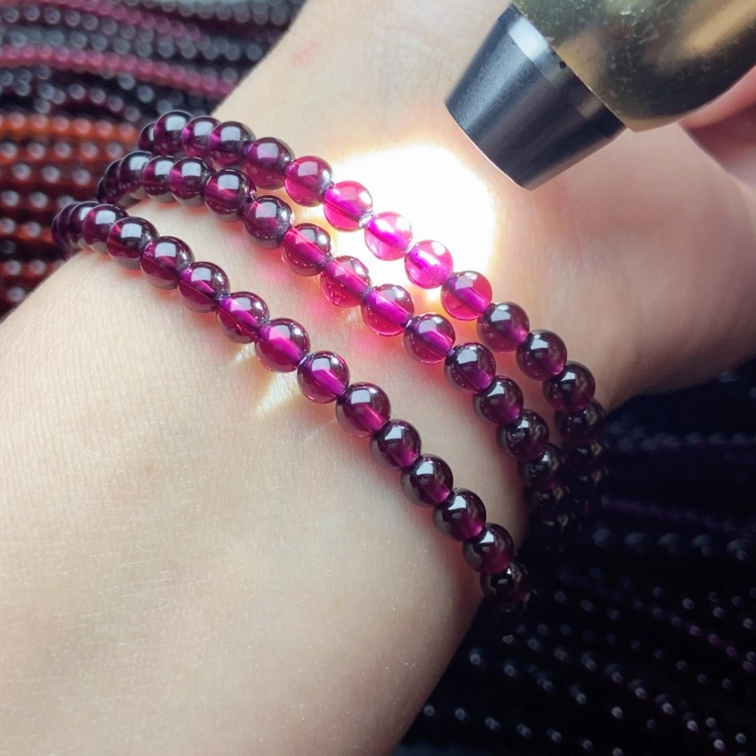 未镶嵌手链石榴石5紫牙乌