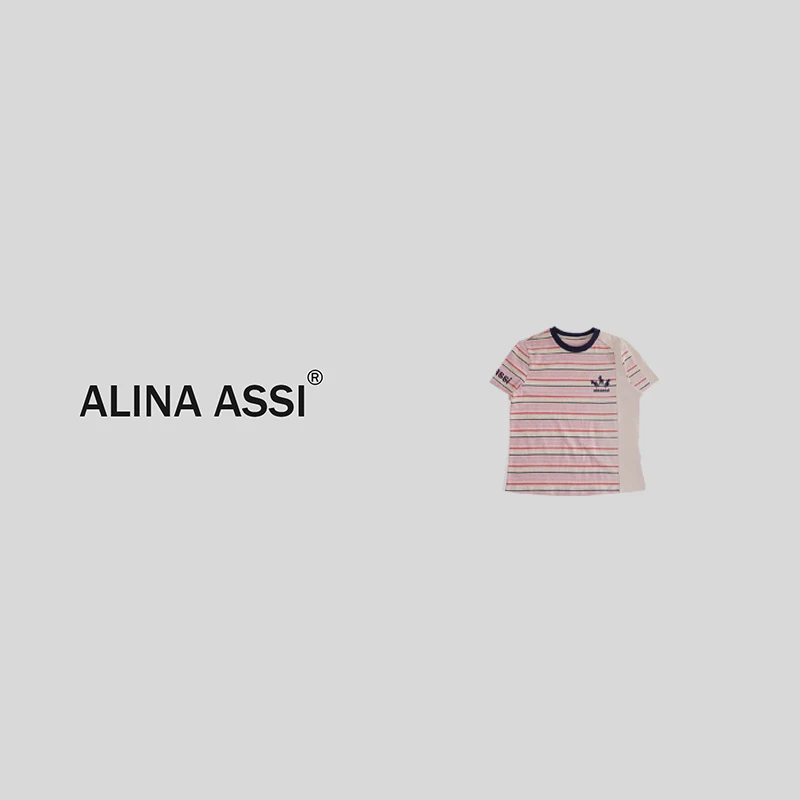 【汶汶】2025春夏新款百搭时尚T恤简约显瘦短袖上衣YMH990