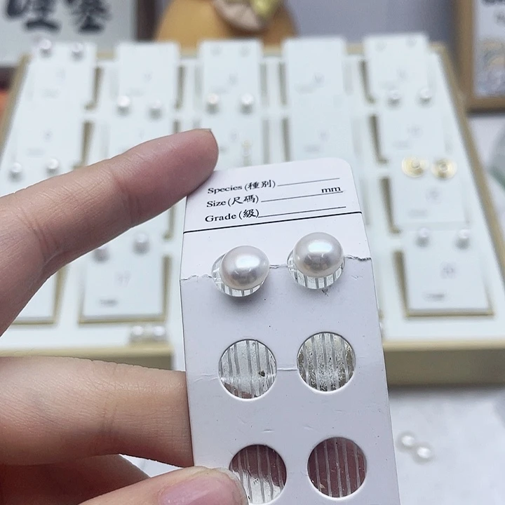 淡水珍珠耳饰银S925镶嵌灌*包