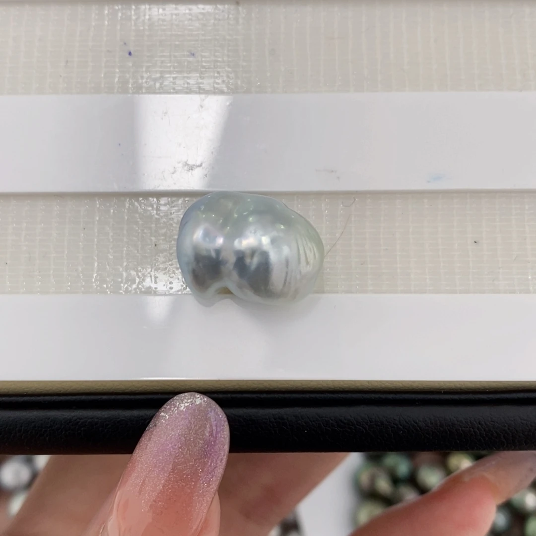 裸珠海水珍珠澳白巴洛克1颗13-14mm裸珠多样性不退换