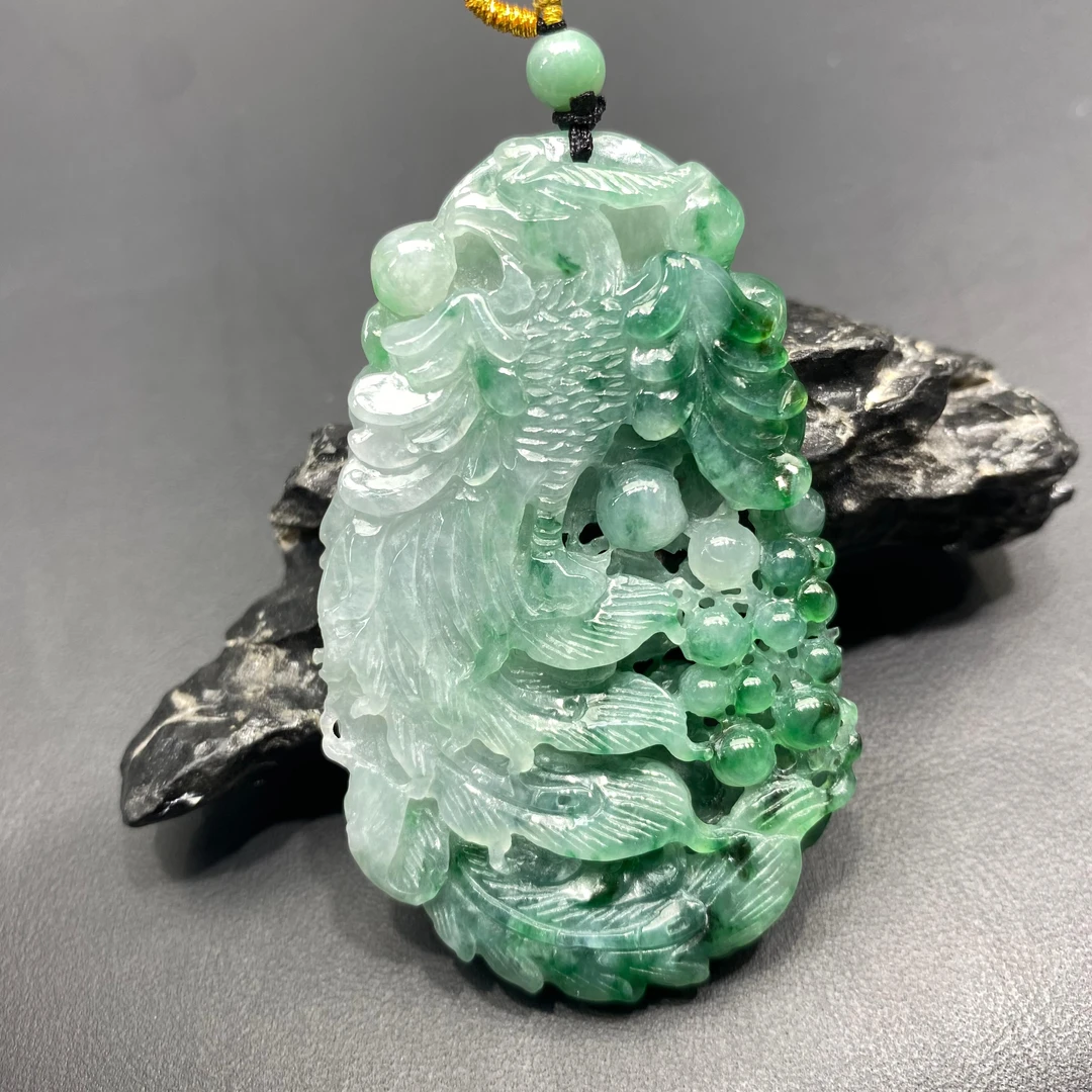 FC34天然缅甸A货飘花凤凰牌/500574/保利厦门拍卖