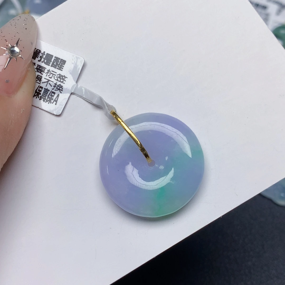 颈饰18K金镶嵌翡翠赞*