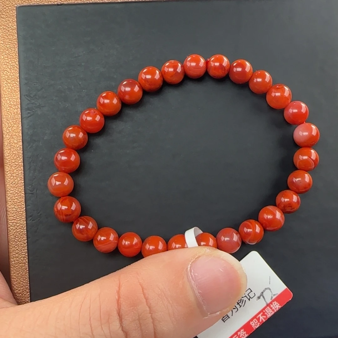 南红玛瑙未镶嵌手链