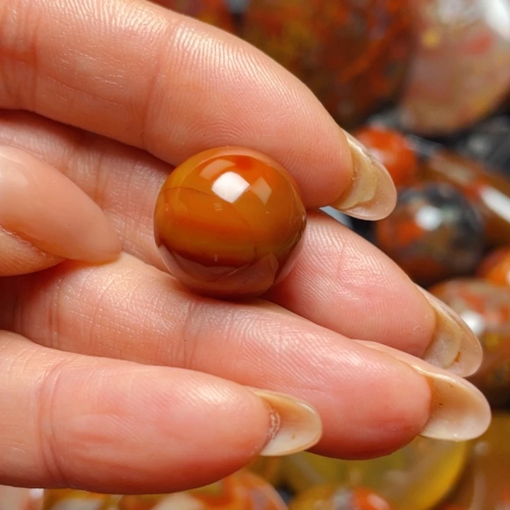 玛瑙/玉髓战国红玛瑙挂件未镶嵌影**，