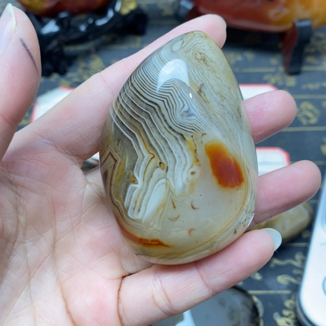 玛瑙/玉髓玛瑙未镶嵌淡**歌