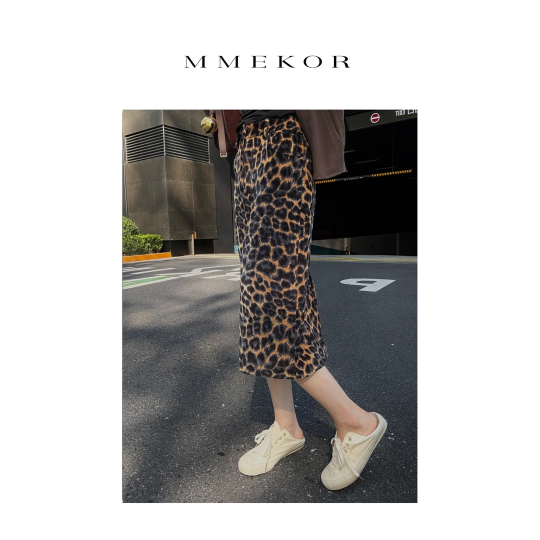 MMEKOR“豹纹半裙” 2025新款秋款摩登街头个性时髦裙子 67522