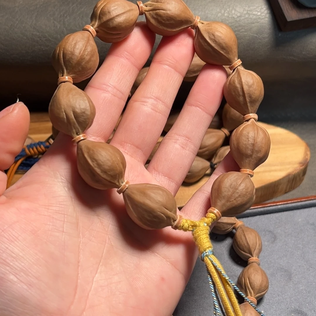 不***心橄榄核手串/手链1825梅林铁核三花三面佛