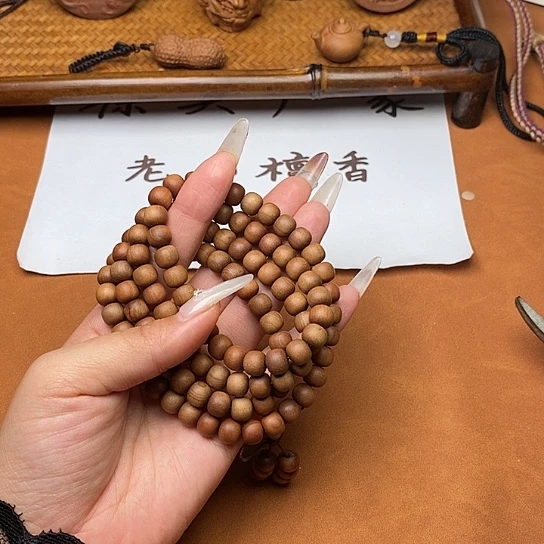 檀香木手串/手链7*8*108黑