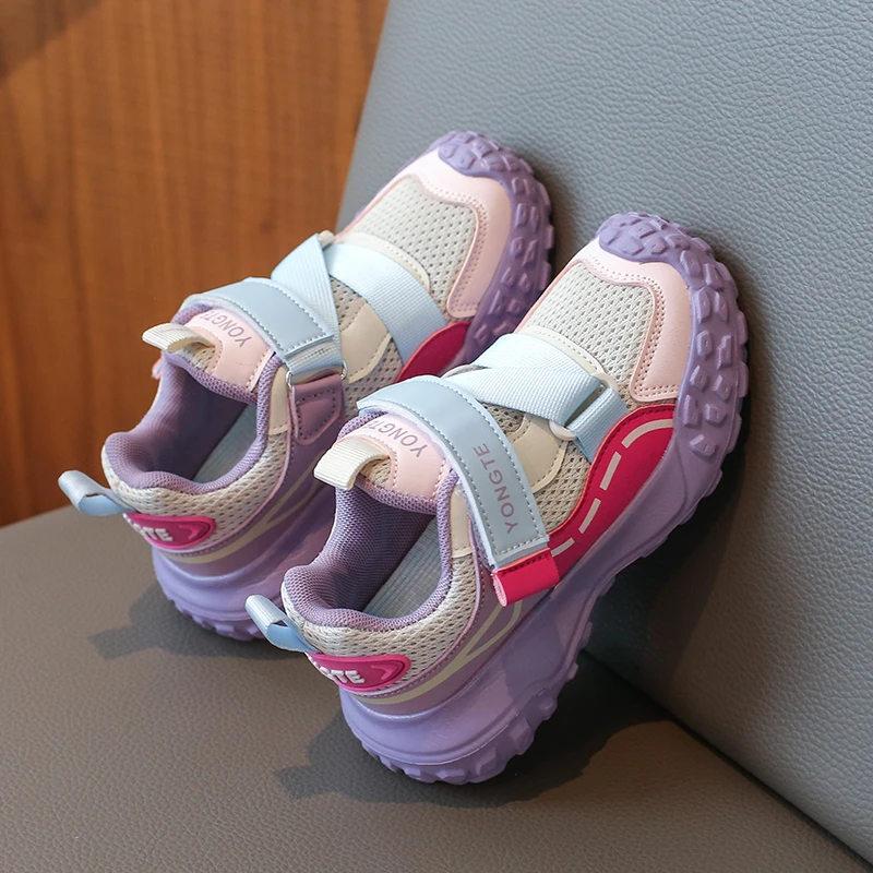 ABC女童运动鞋2025春秋新款儿童网面透气休闲鞋中大童时尚软底鞋