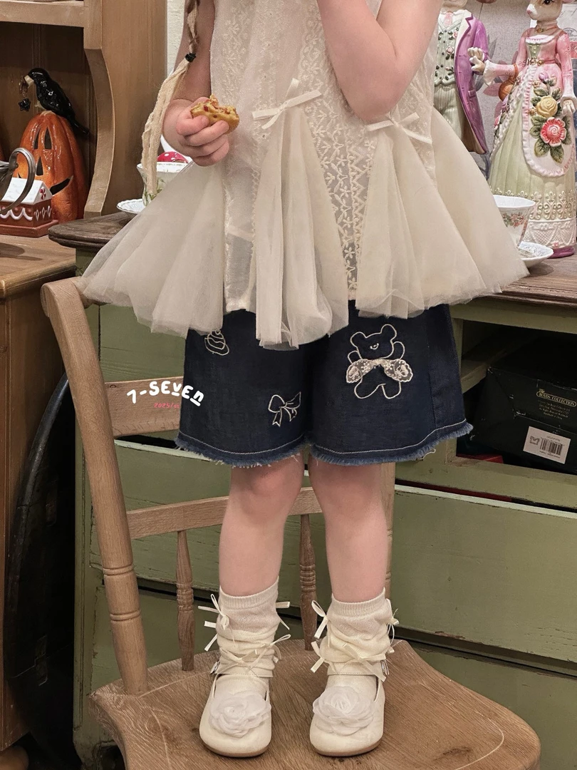 7seven+2025夏～小熊牛仔裤7802（女童）