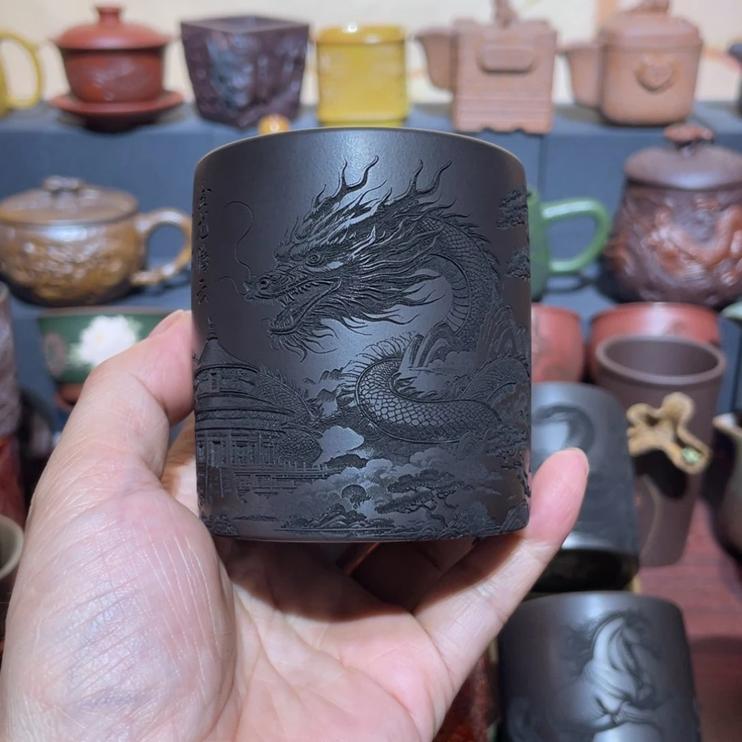 原矿紫砂手工主人杯