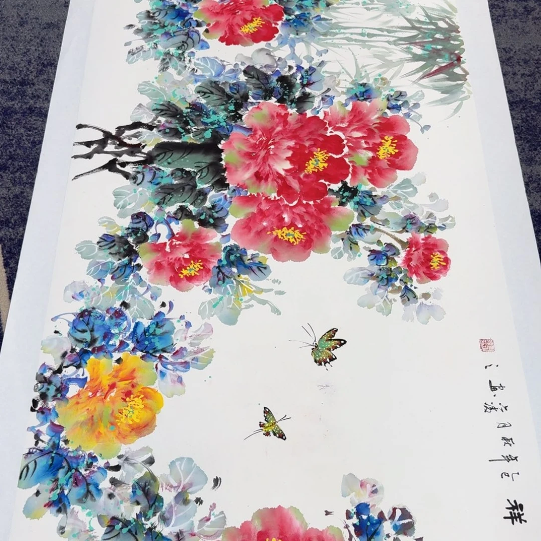 国画国画作品山水花鸟