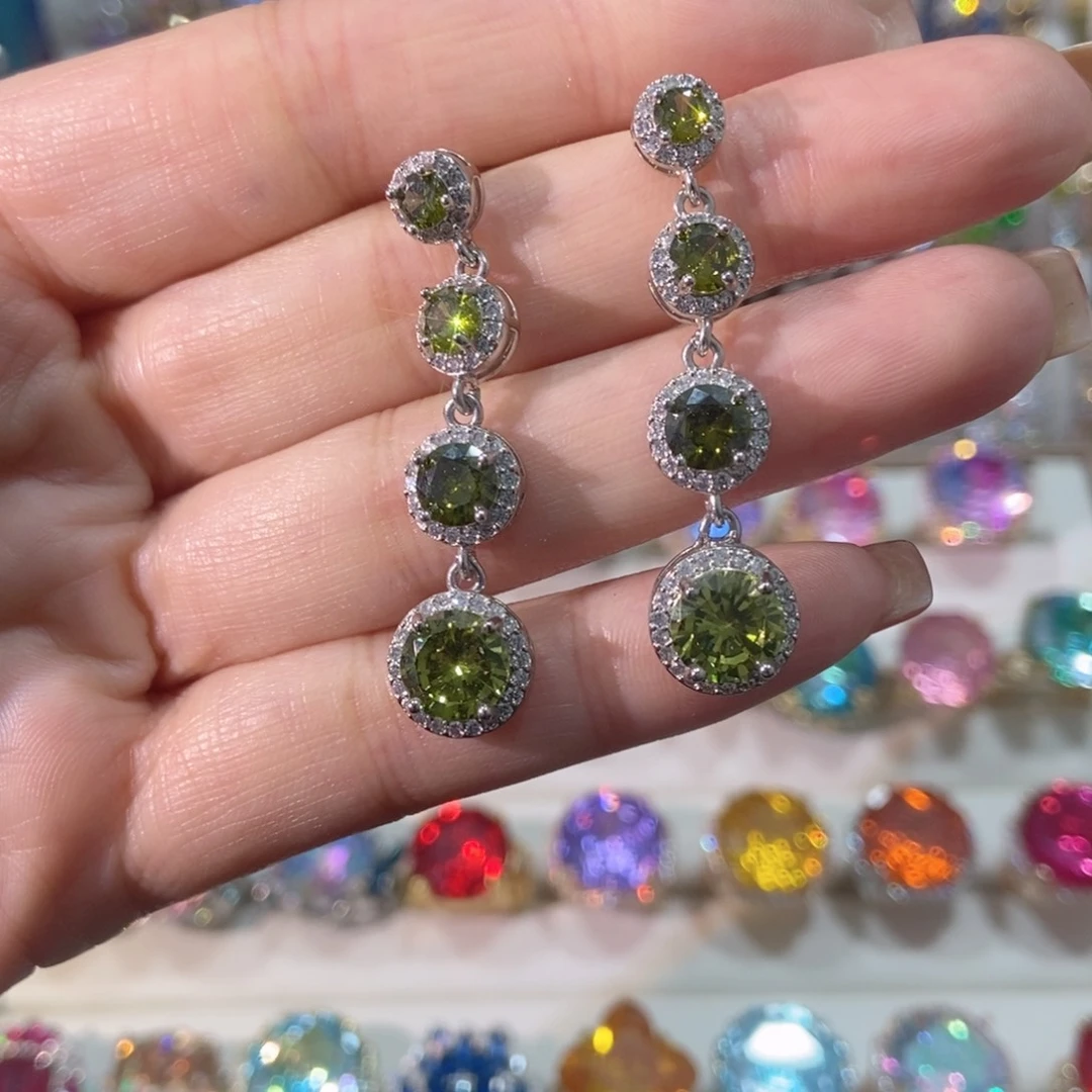 66锆石（处理）耳坠