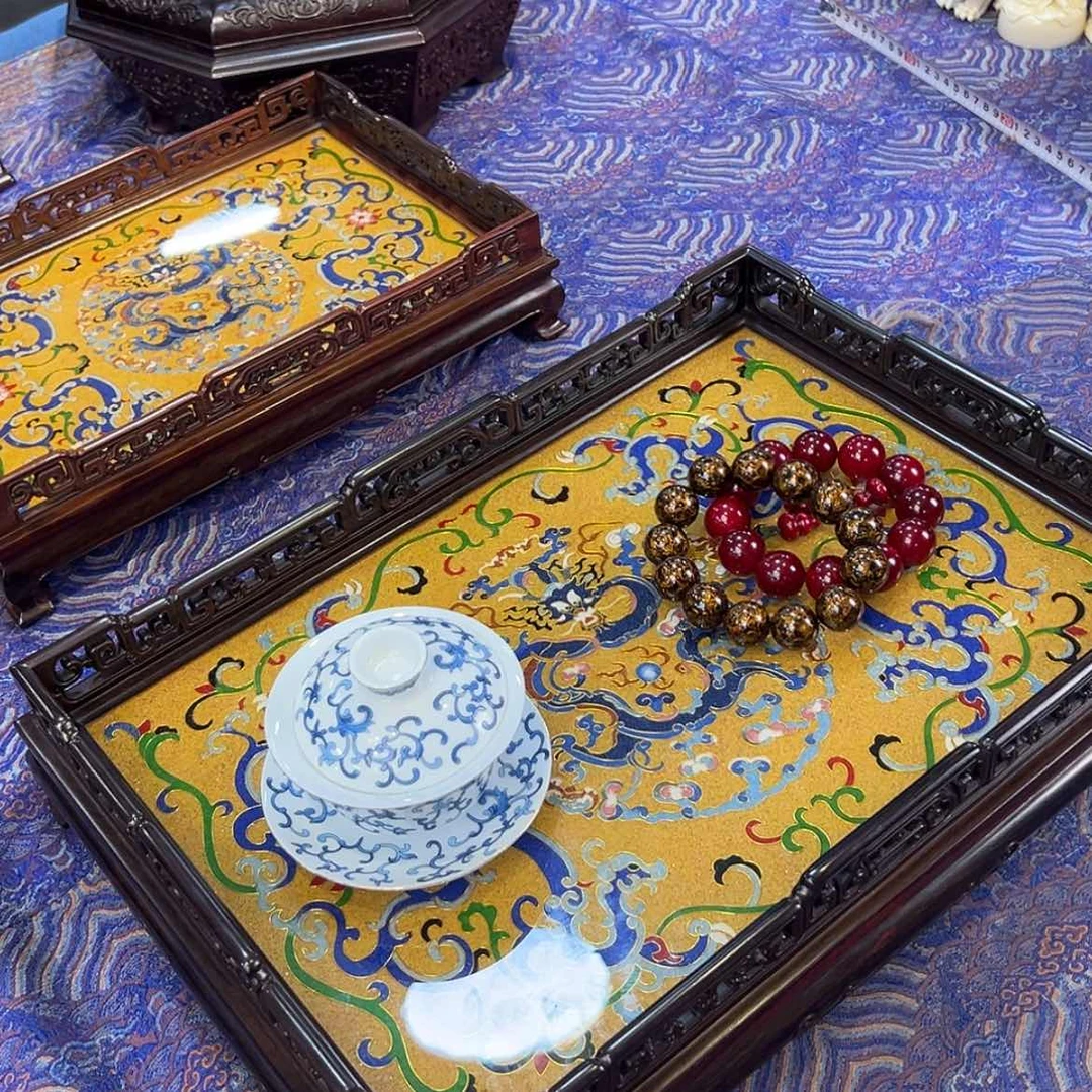 【闪购商品】红酸枝木类成套家具茶盘