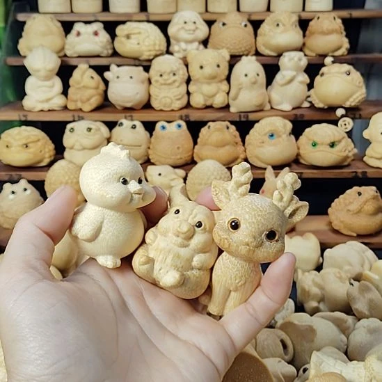 竹小鹿小牛小公鸡实心竹