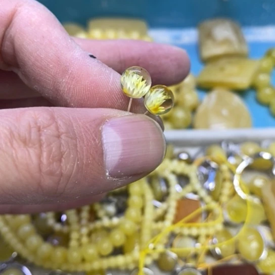 银S925镶嵌蜜蜡裸石多样性发货