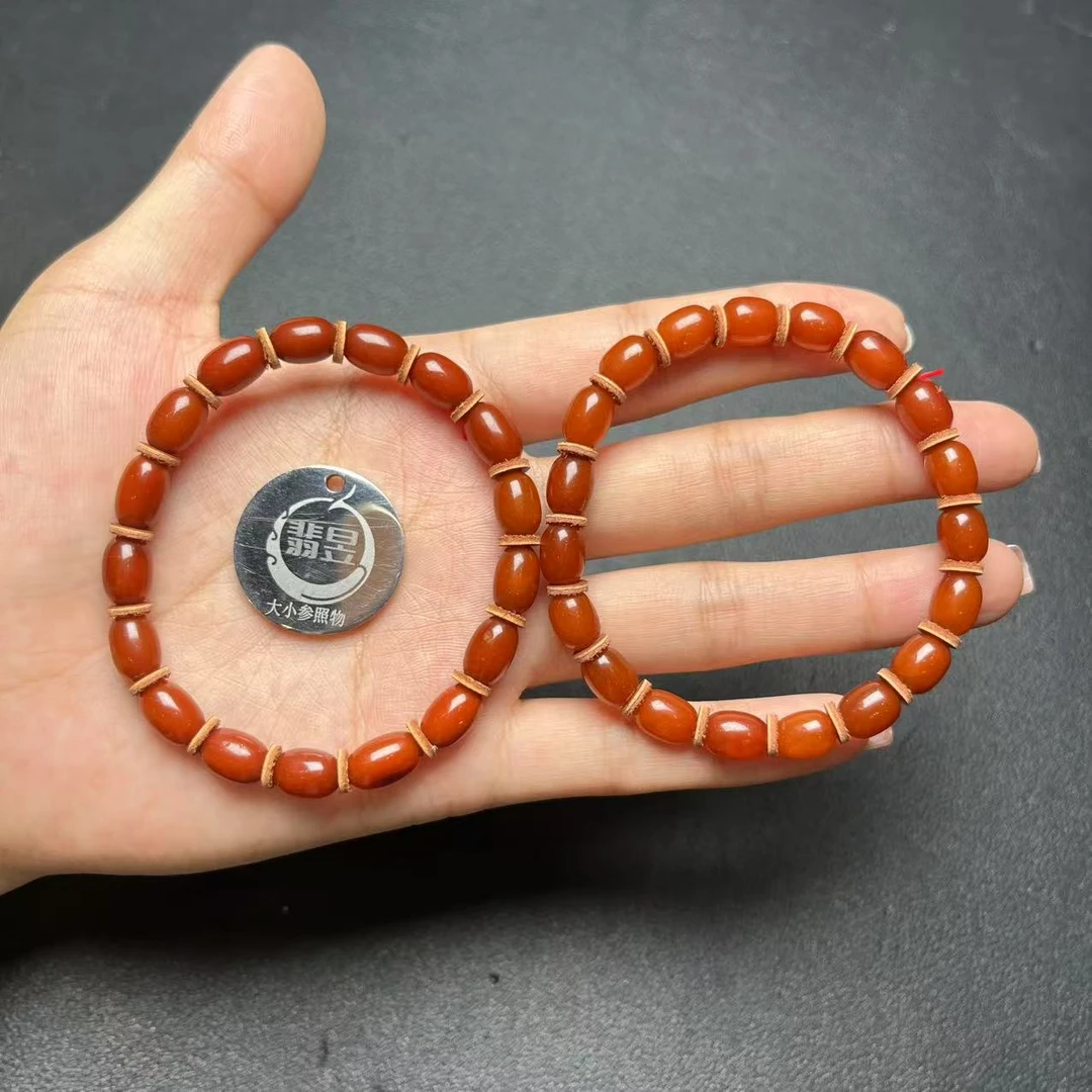 翡昱-N5-48455-蜜蜡手串/约6+/约17颗/-多样性发其一