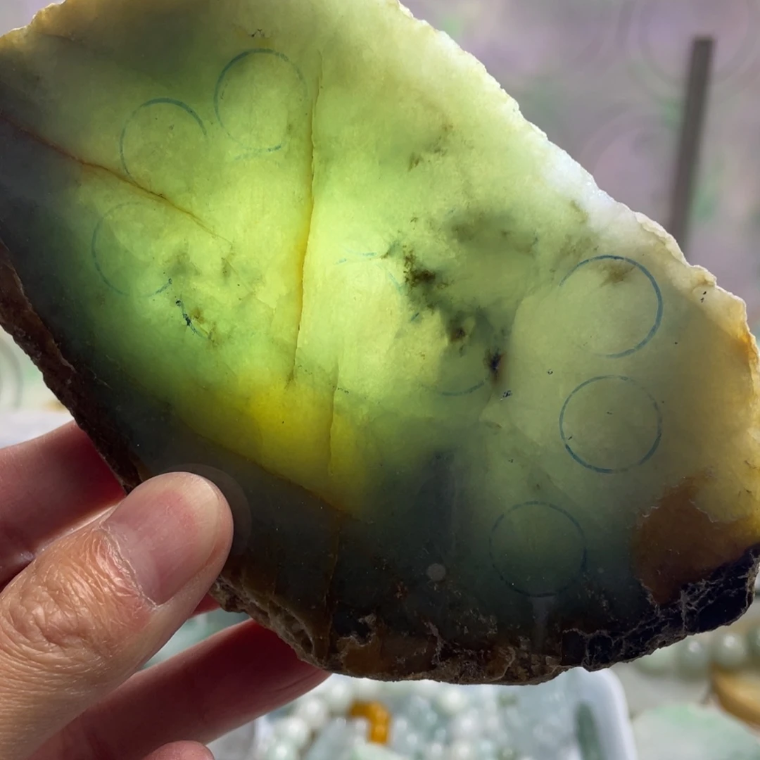 翡翠未镶嵌挂件K缅甸天然翡翠片料