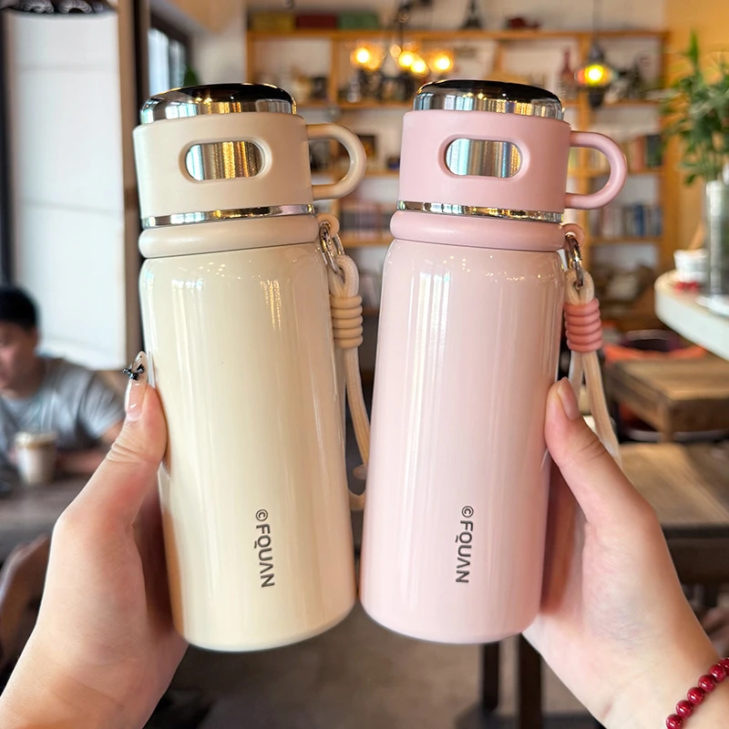 简约保温杯大容量316不锈钢学生上学专用2025新款女生高颜值水壶