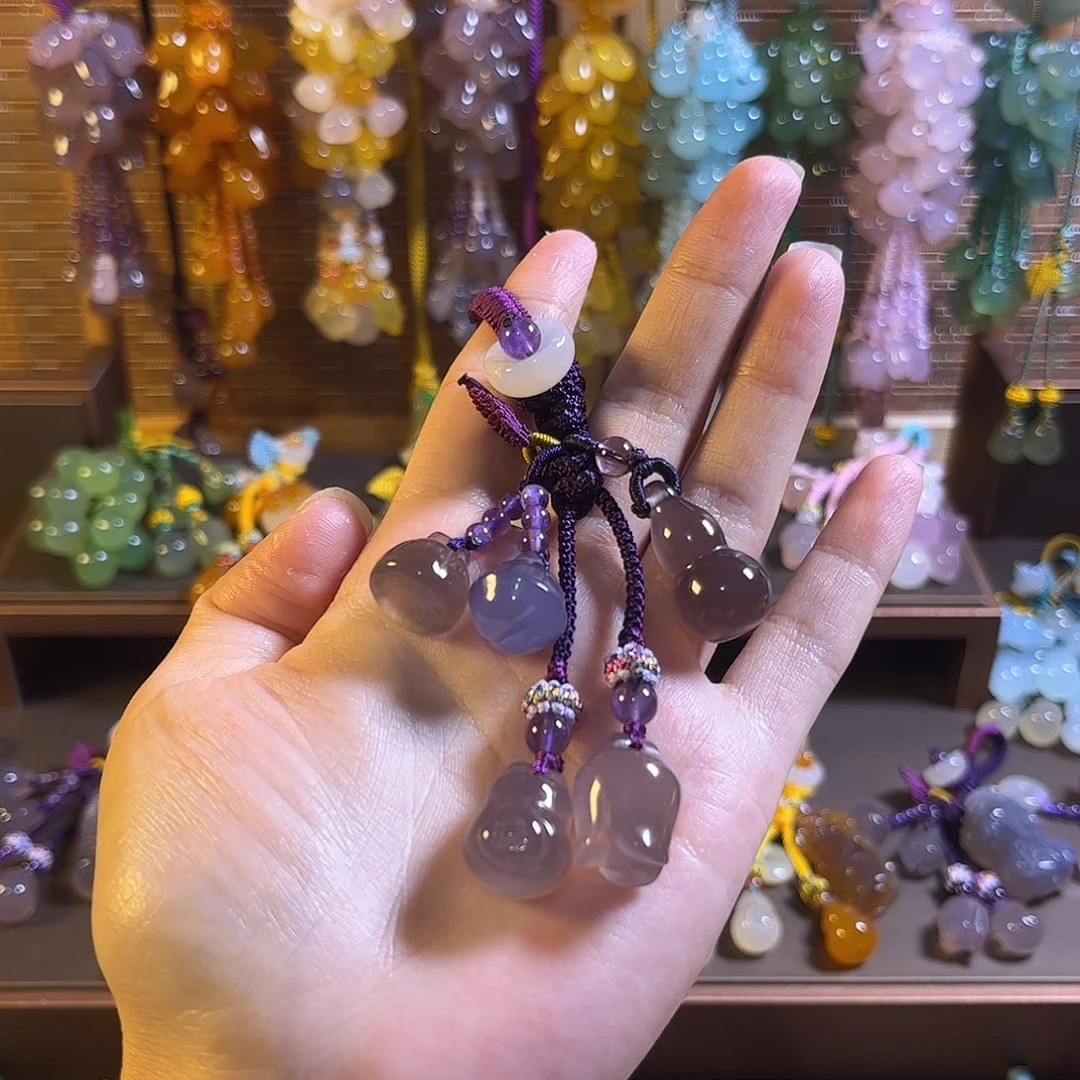 玛瑙/玉髓未镶嵌车挂钥匙扣