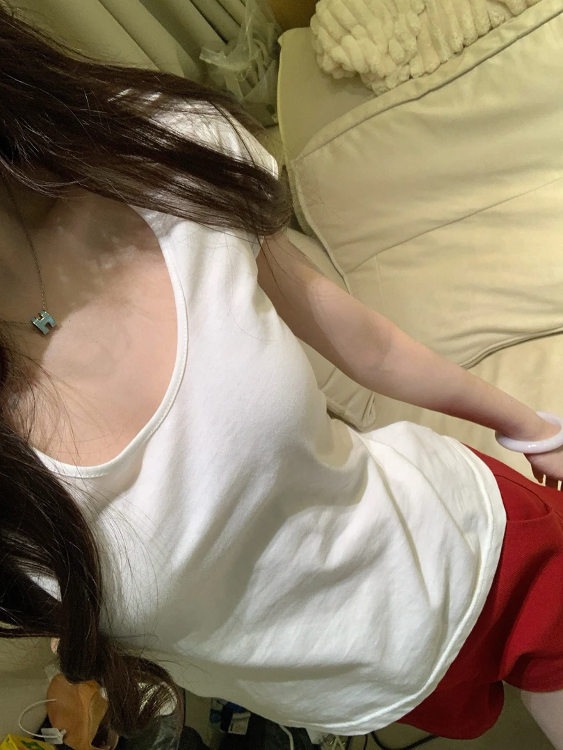 【五美丽】T恤紧身极简风打底衫针织少女风短袖学院风辣妹女WX0125