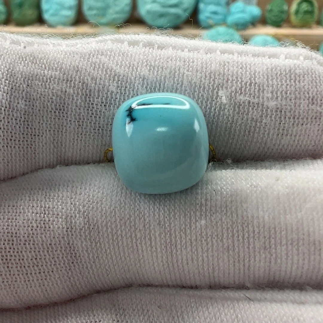 未镶嵌绿松石老型珠11.3x10.5mm