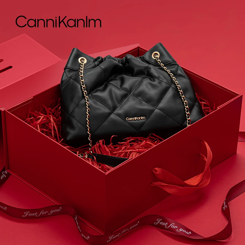 CanniKanlm真皮托特包2025新款单肩斜挎托特包生日礼物送老婆女友