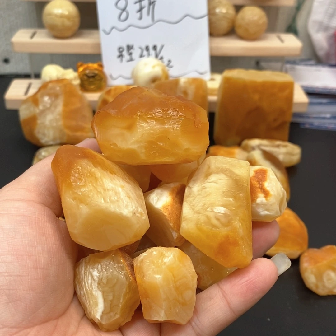 定制琥珀未镶嵌?***厚天然蜜蜡原石加工不退不换