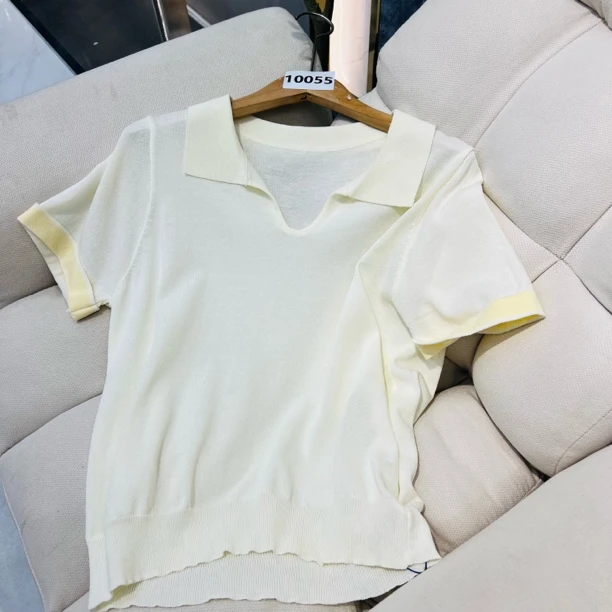 10055 杏#MK新款简约气质百搭设计师潮牌上衣
