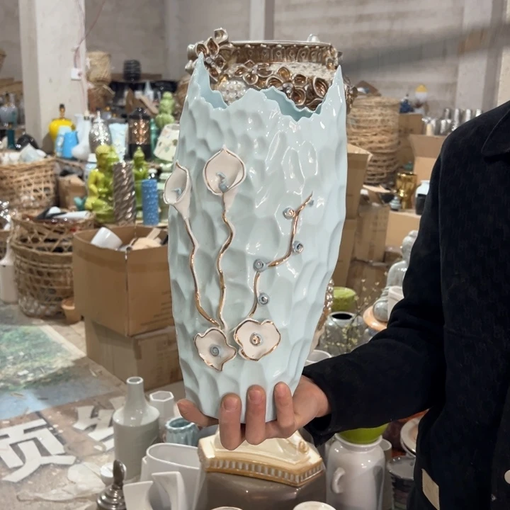 摆件高度36厘米口径13厘米微瑕捡漏