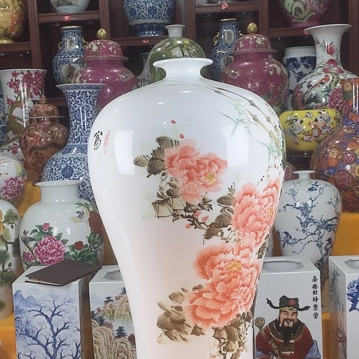 程***磊摆件景德镇陶瓷梅瓶